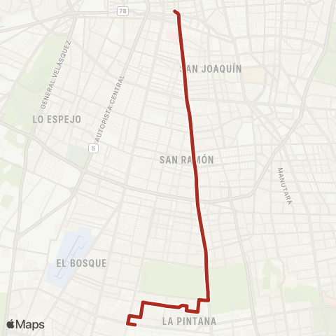 Red (M) Bio Bio - la Pintana map