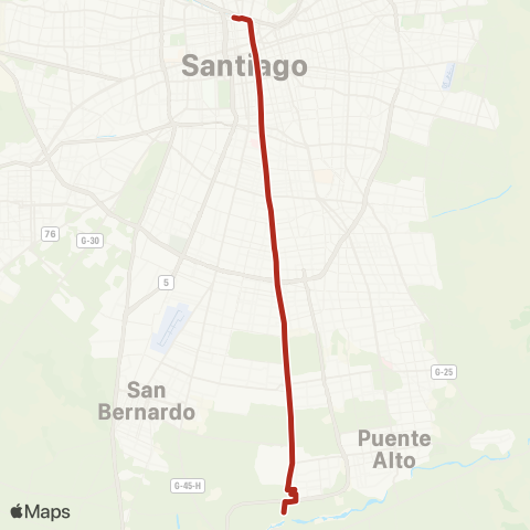 Red Mapocho - Av. Santa Rosa map