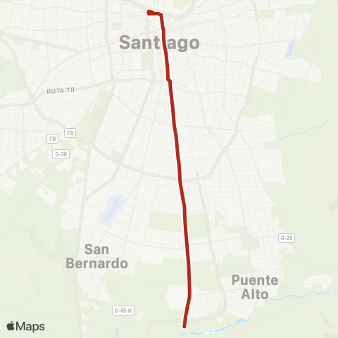 Red Mapocho - Av. Santa Rosa map