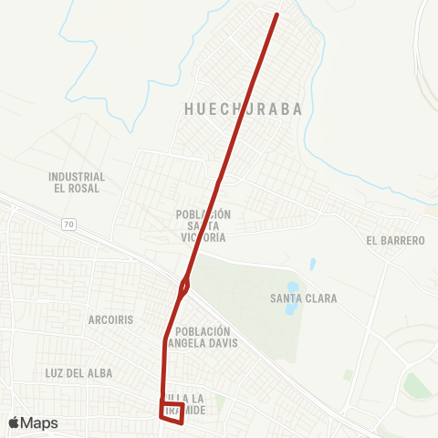 Red Huechuraba - (M) Zapadores map