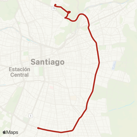 Red (M) la Cisterna - Ciudad Empresarial map