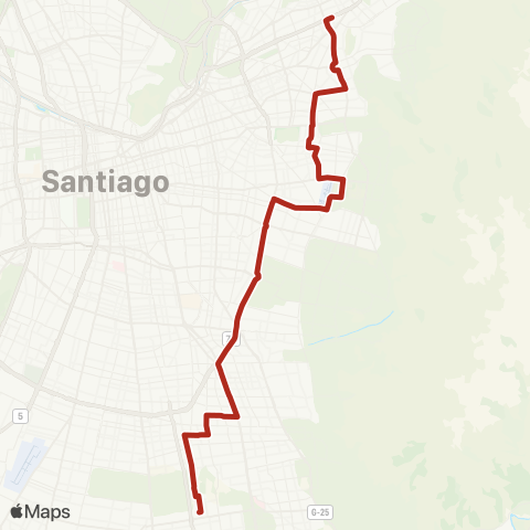 Red Las Condes - Villa los Aromos map