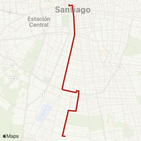 Red (M) la Moneda - la Pintana map