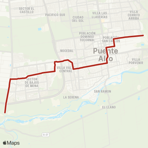 Red Sargento Menadier - Eduardo Cordero map