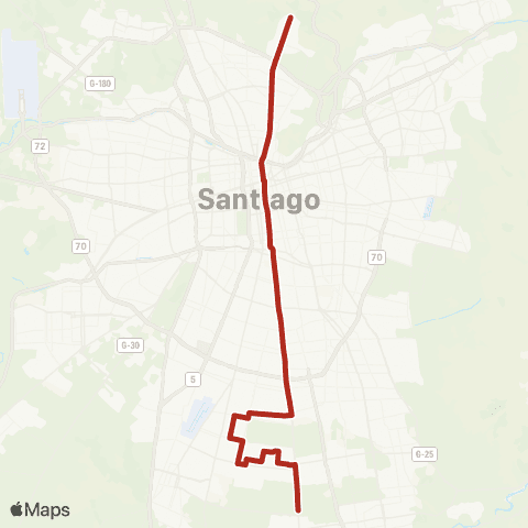 Red Huechuraba - la Pintana map