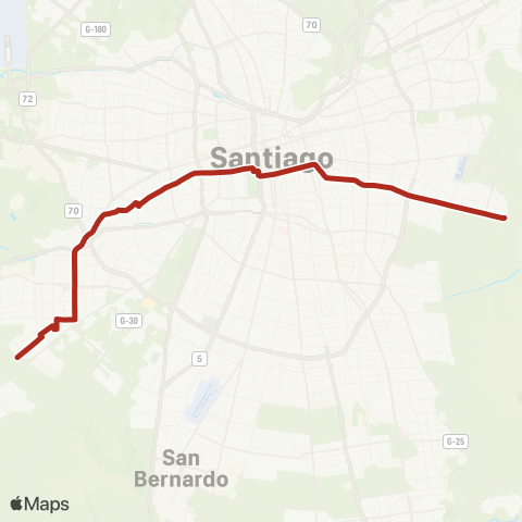 Red Maipu - Peñalolen map