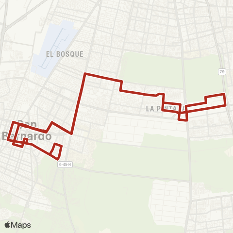 Red Angelmo - la Pintana map