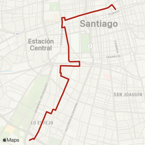 Red Lo Espejo - Alameda map