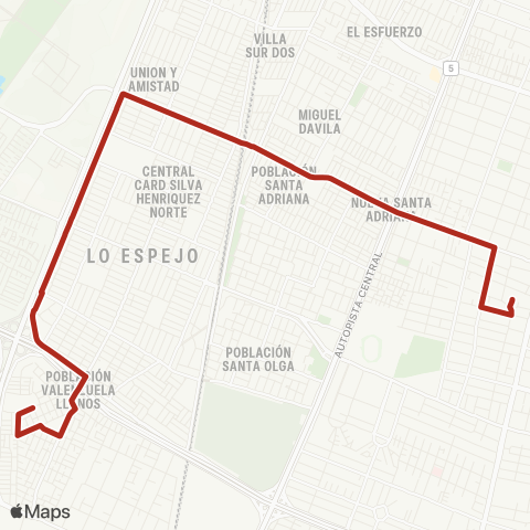 Red Pobl. las Turbinas - (M) lo Ovalle map