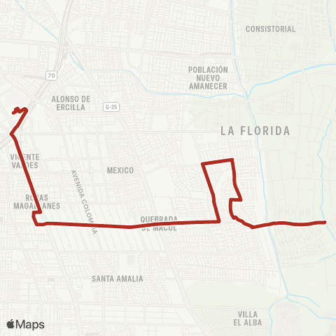Red (M) Bellavista de la Florida - la Loma map