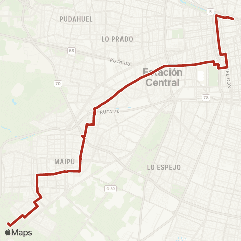 Red Maipu - Mapocho map