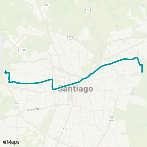 Red Enea - las Condes map