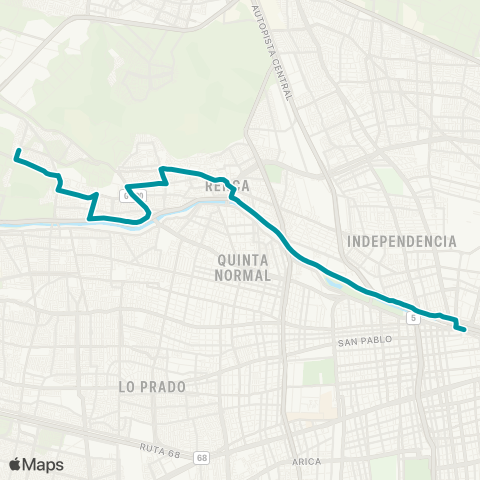 Red Renca - Mapocho map