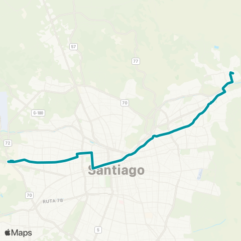 Red Pudahuel - la Dehesa map