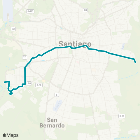 Red Maipu - Peñalolen map