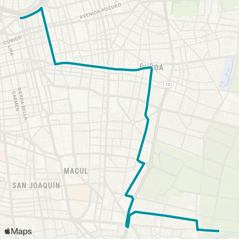 Red (M) Salvador - San Luis de Macul map