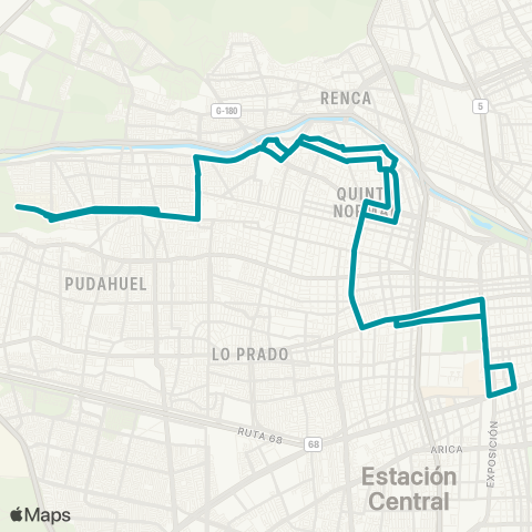 Red Cerro Navia - (M) Estacion Central map