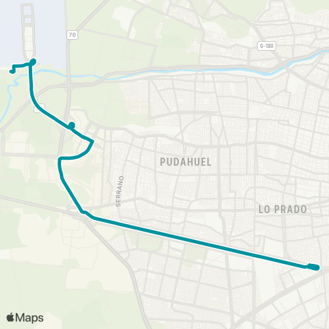 Red Intermodal Aeropuerto - (M) Pajaritos map