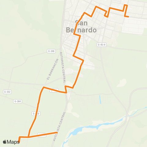 Red San Francisco - Villa la Estrella map