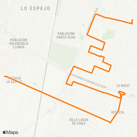 Red (M) lo Ovalle - Av. lo Espejo map