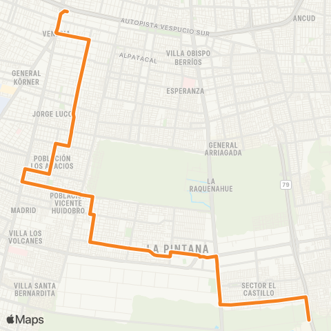 Red (M) la Cisterna - el Castillo map