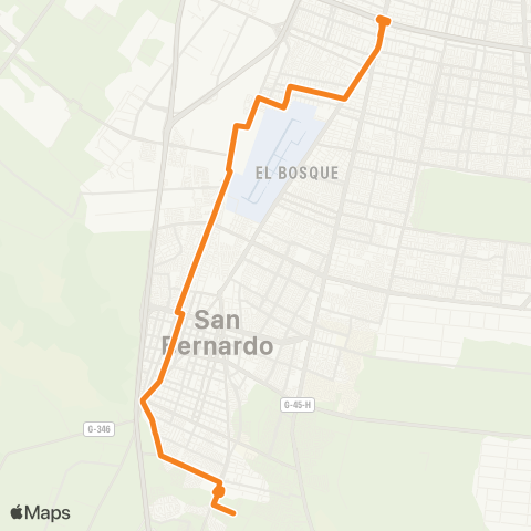 Red Estacion 5 Pinos - (M) la Cisterna map