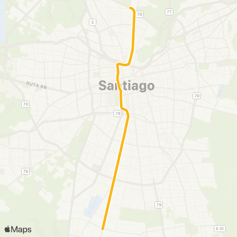 Metro Vespucio Norte - La Cisterna map