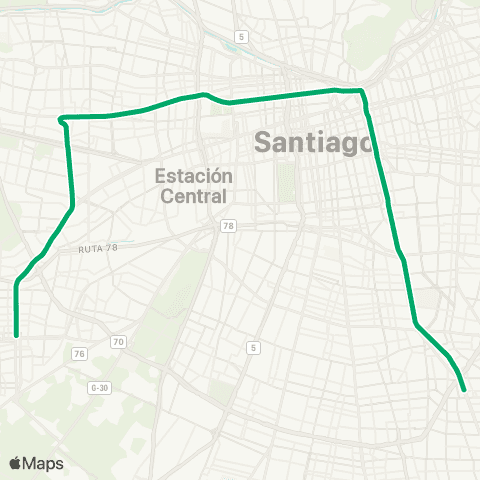 Metro Plaza de Maipú - Vicente Valdés map