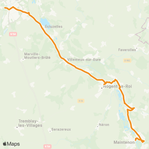 Rémi 28 Dreux - Maintenon map