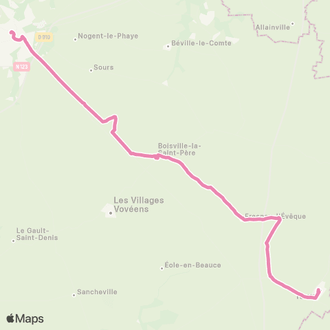 Rémi 28 Toury - Chartres map