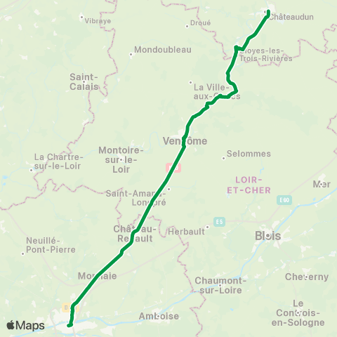 Rémi 28 Tours - Châteaudun - Chartres map