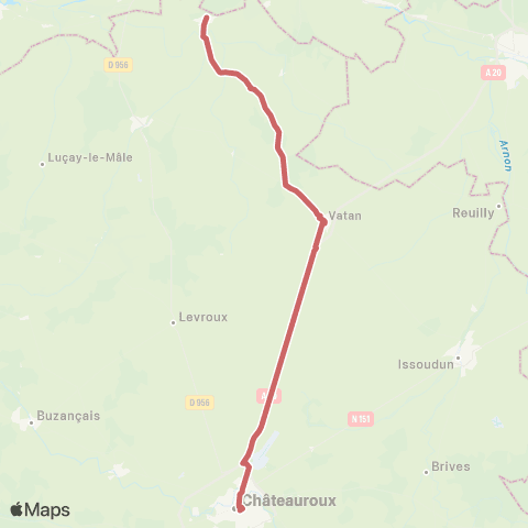 Rémi 36 Varennes-s/-Fouzon - Vatan - Chateauroux map