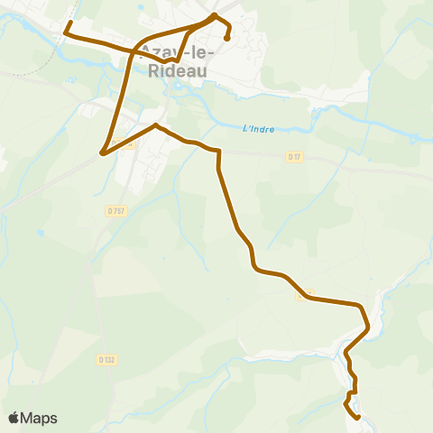 Rémi 37 Villaines-les-Rochers - Azay-le-Rideau map