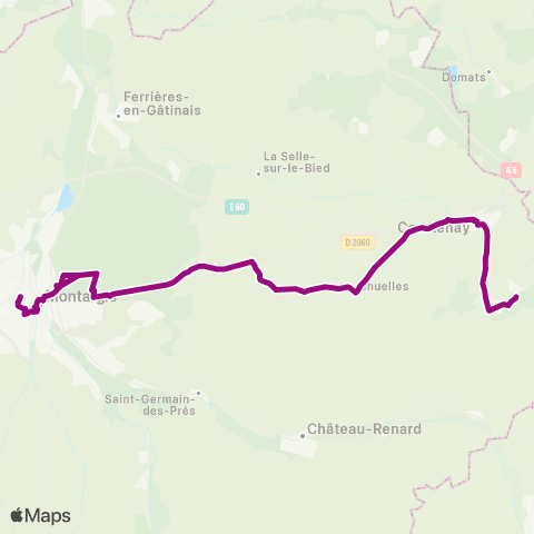 Rémi 45 Montargis - Courtenay map