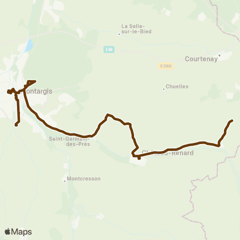 Rémi 45 Montargis - Douchy-Montcorbon map