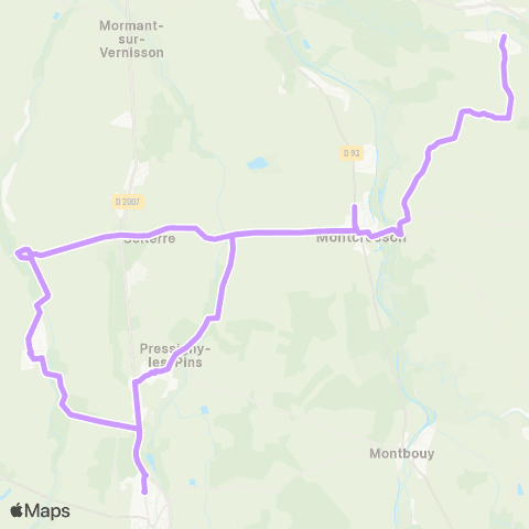 Rémi 45 Montcresson map