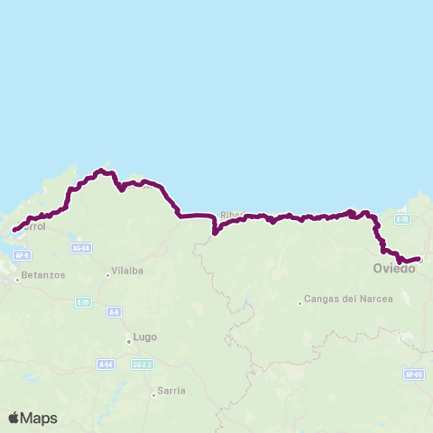 Renfe Media Distancia map