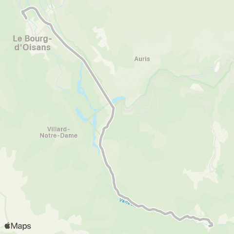 Resalp Le Bourg d'Oisans <> Venosc map