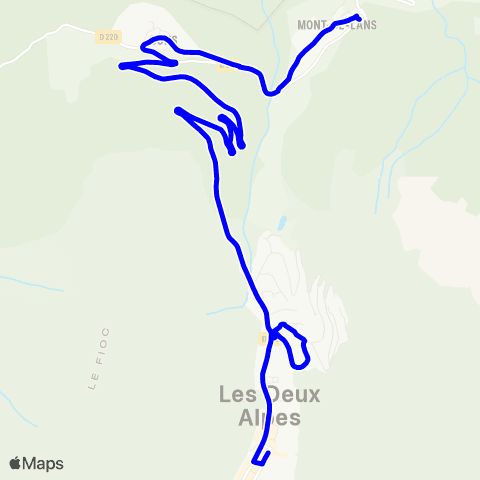 Resalp Mont de Lans <> les 2 Alpes map