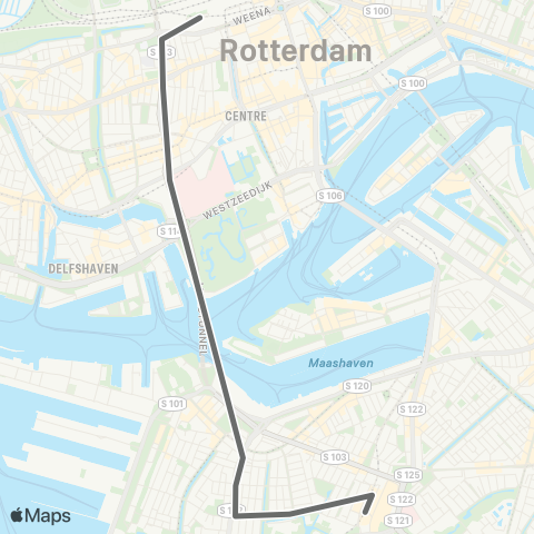 RET Zuidplein - Centraal Station map