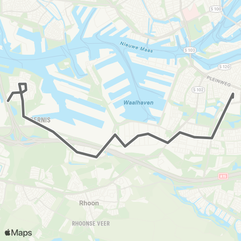RET Zuidplein - Pernis map