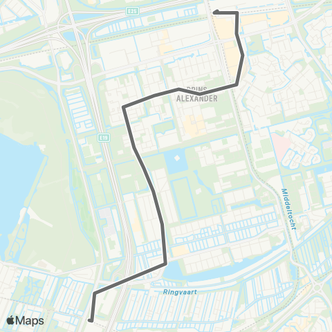 RET Station Alexander - Kralingse Zoom map