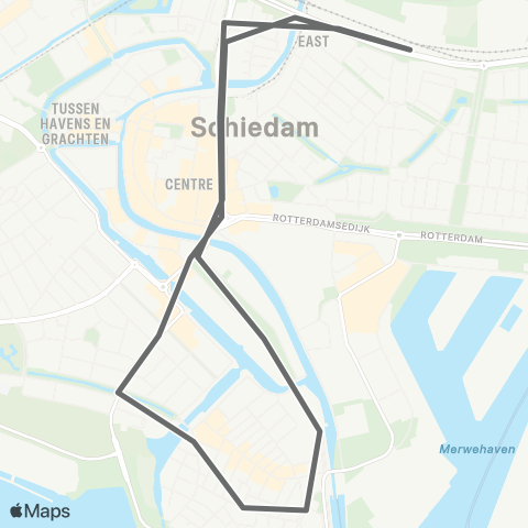 RET Station Schiedam - De Gorzen map
