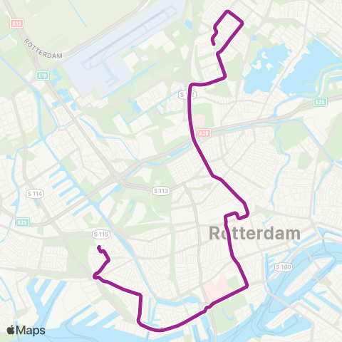 RET Schiebroek - Spangen map