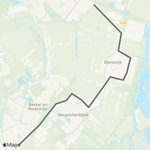 RET Rodenrijs Metro - Station Lansingerland-Zoetermeer map