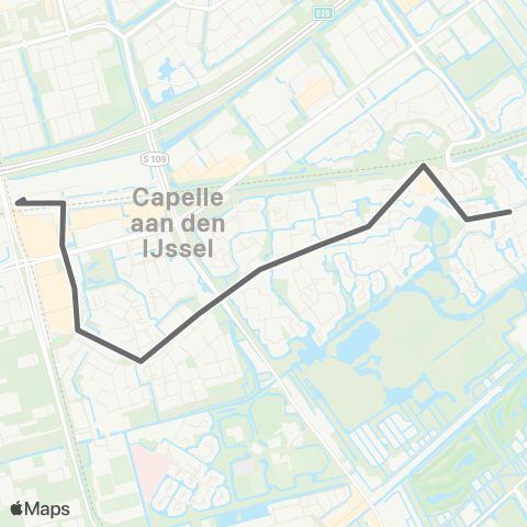 RET Station Alexander - Schollevaar map