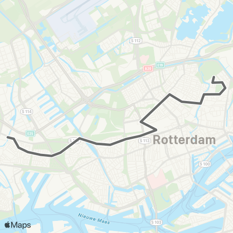 RET Station Schiedam - Centraal Station - Crooswijk map