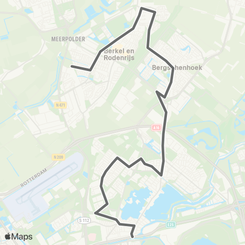 RET Station Noord - Berkel Westpolder map