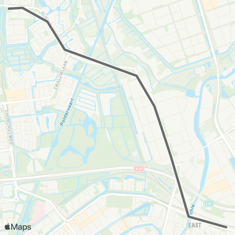 RET Woudhoek - Station Schiedam Centrum map