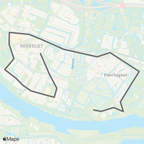 RET Hoogvliet - Poortugaal - Kijvelanden map